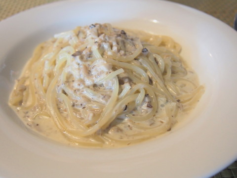 木の子のクリームソースパスタ：イタリア食堂ラ・フォンテ（青森市）_b0147224_222985.jpg