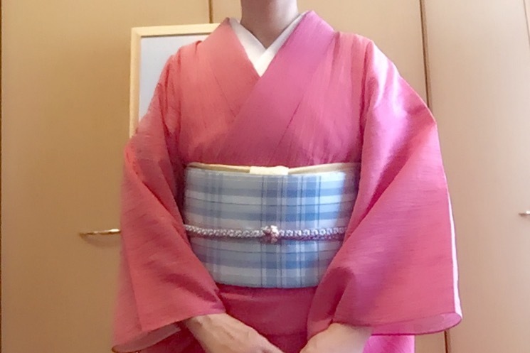 マゼンダピンクの小千谷縮 : すみれ堂きものDiary