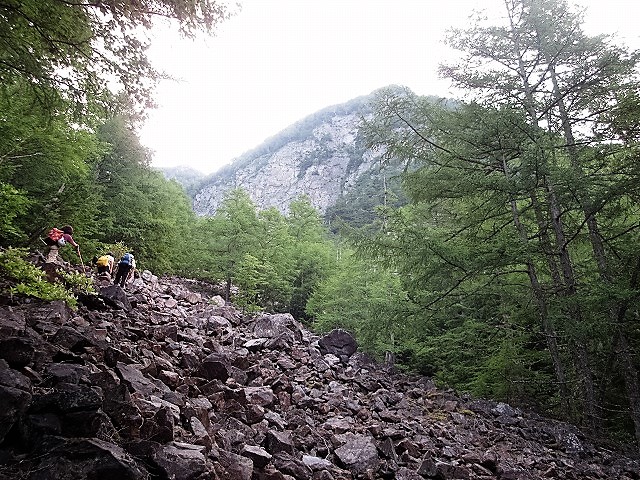 南アルプス　鋸岳の真髄を知る直登ルート角兵衛沢から熊穴沢（後編）　　   　  Nokogiri in Minami Alps_f0308721_20591524.jpg