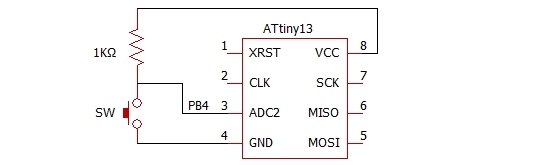  Japanino ArduinoISPで ATtiny13 で デジタル入力 (8) (9/5)_a0034780_04471520.jpg