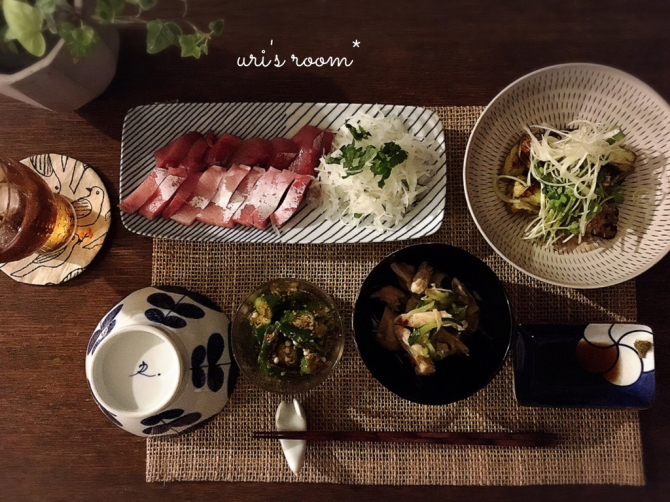 ポチレポラスト!麦茶ポット…買い直しました。と、久しぶりの晩ごはん。_a0341288_07504586.jpg