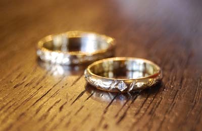 K18 結婚指輪　和彫り_f0155891_18030928.jpg