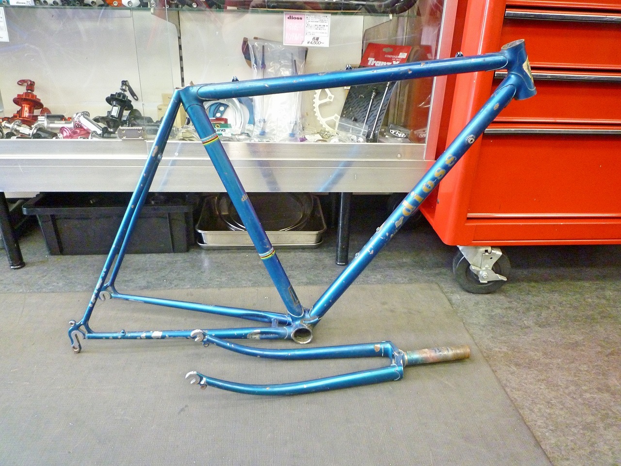 ♪クロモリ♪TANGE2♪ビルダー不明♪レストアベース♪引き取りは値下げ dioss オリジナル クロモリフレーム レストアお預かりしました : dioss