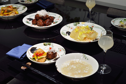 テーブル上手のおもてなし＊9月　－黒いチューリップに中華料理を_d0217944_10374662.jpg