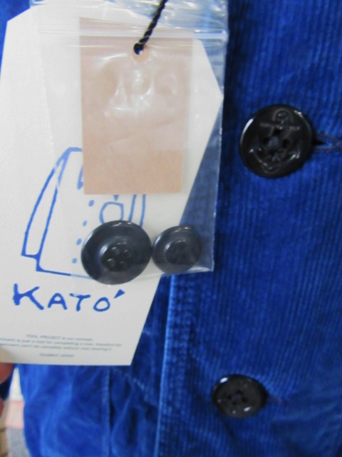 今秋の注目株★ Kato ・・・ Indigo CORDUROY JACKET!★!_d0152280_100892.jpg