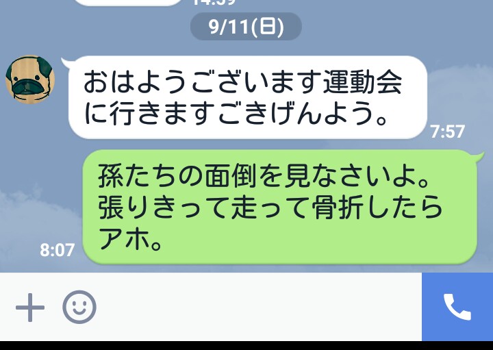 夫からのラインメール_f0019498_8381472.jpg