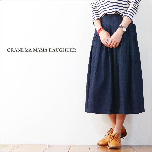 GRANDMA MAMA DAUGHTER [グランマ・ママ・ドーター] デニムプリーツロングスカート [GK530013] LADY\'S_f0051306_16331706.jpg
