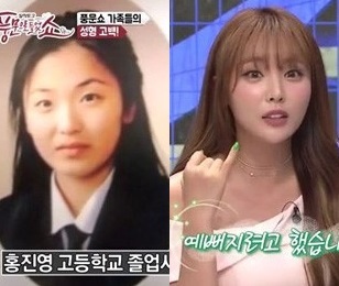 人気美人歌手 ホン・ジニョン 鼻整形し過ぎ?顔の変遷史 一緒に住んでるお姉さん登場! 頬骨削り _f0158064_04194576.jpg