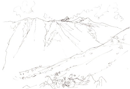 槍ヶ岳　水彩画　TAKASI 槍ヶ岳 水彩画 TAKASI - メルカリ