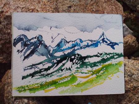 槍ヶ岳　水彩画　TAKASI ee17cdb0e769584e379d3ee69eaefe