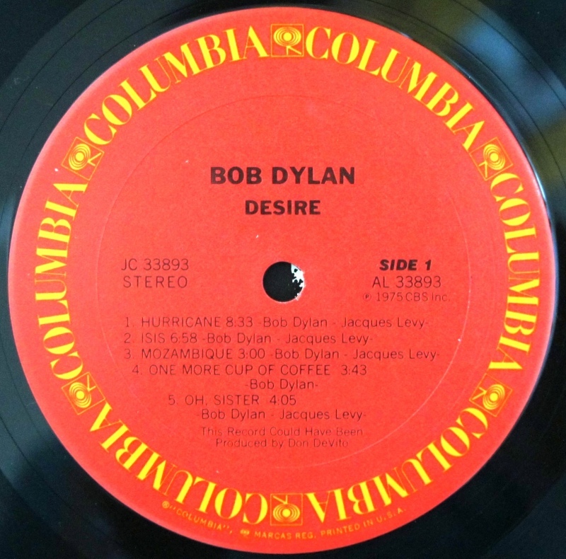 Bob Dylan その1 Desire : アナログレコード巡礼の旅