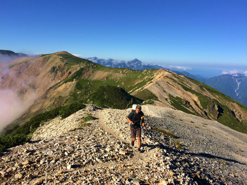 白馬鑓温泉ー祖母谷温泉　Fastpacking+Bouldering 2016/08-24-26 Day.2_b0220886_18465673.jpg