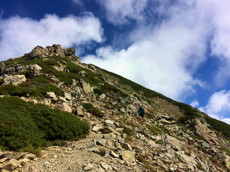 白馬鑓温泉ー祖母谷温泉　Fastpacking+Bouldering 2016/08-24-26 Day.2_b0220886_1941836.jpg