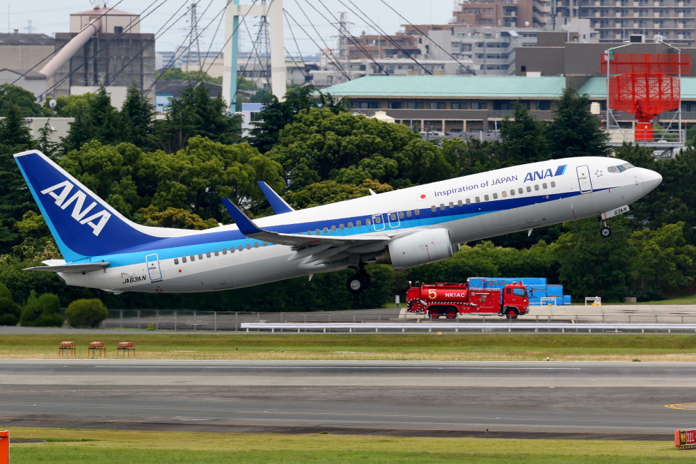 曇りの伊丹空港 その5 ANAの小型ジェット機_e0204891_1641266.jpg