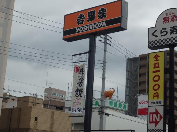 吉野家の豚生姜焼丼 長田五番町店_c0118393_931775.jpg