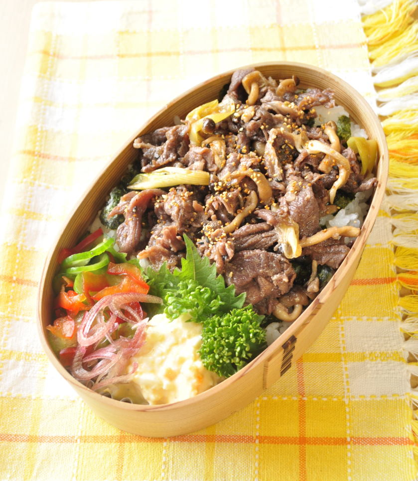 牛丼弁当とポークケチャップ弁当と息子の野球話_b0171098_944142.jpg