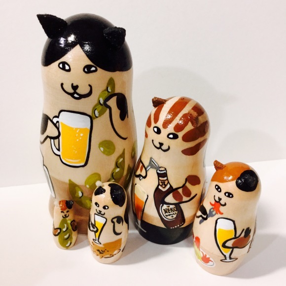 ネコリョーシカ（オーダー）ビールシリーズ！ : すぎはらゆり/ねこのしわざ