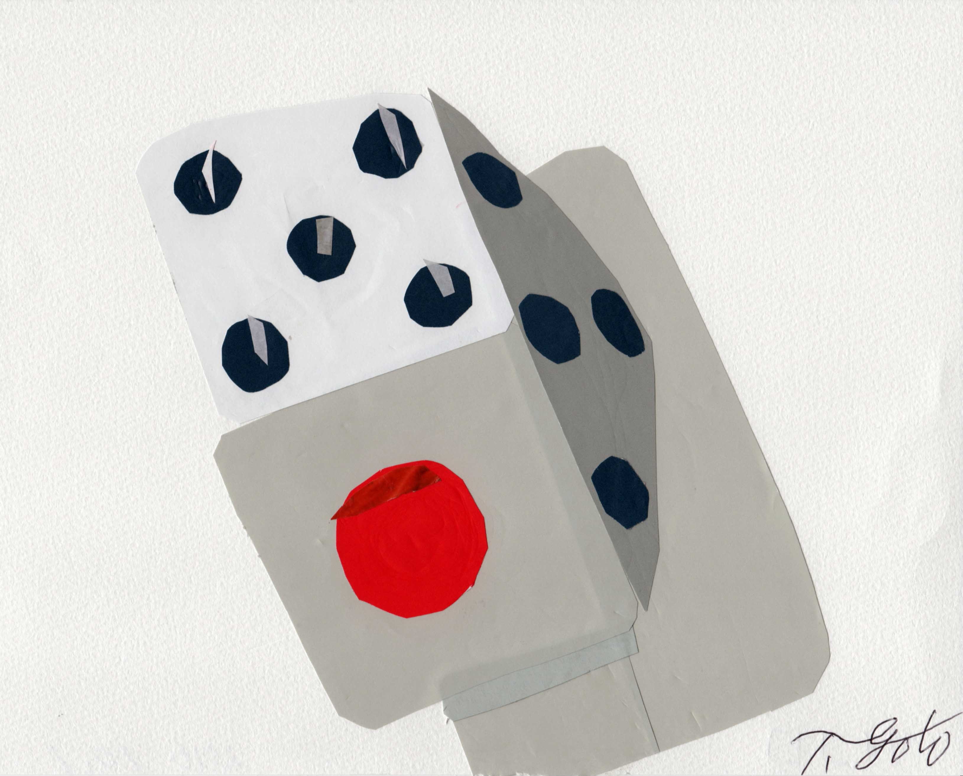 サイコロ 切り絵おやじ