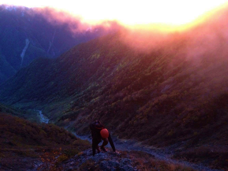 北岳バットレス Alpine Scrambling at Kitadake Buttress 2016/09/27-28_b0220886_2015629.jpg