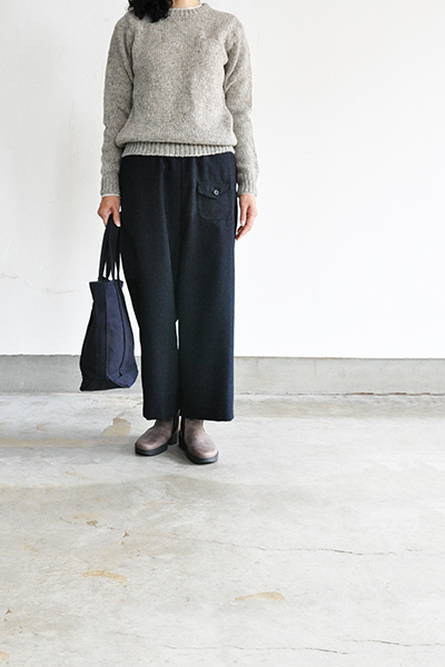 ゴーシュ　Wool Flannel Wide Pants (Navy)_d0120442_9432551.jpg