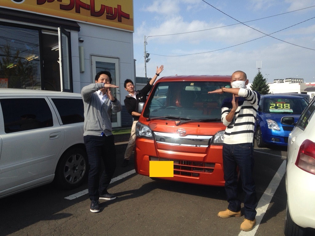 10月4日(火)☆TOMMYアウトレット☆ハイゼット N様納車(*´∇`)ノ あゆブログ♪ 自社ローン_b0127002_16511524.jpg