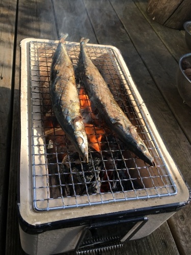 今日のお昼ご飯【秋刀魚＊栗おこわ＊きのこ汁】_c0248467_20110060.jpeg