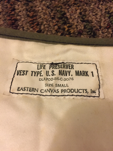 10/10(月)入荷!US NAVY Life Preserver Vest&woolrichベスト！_c0144020_21415723.jpg