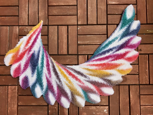 完成: Rainbow Wing Shawl_e0049409_12311903.jpg