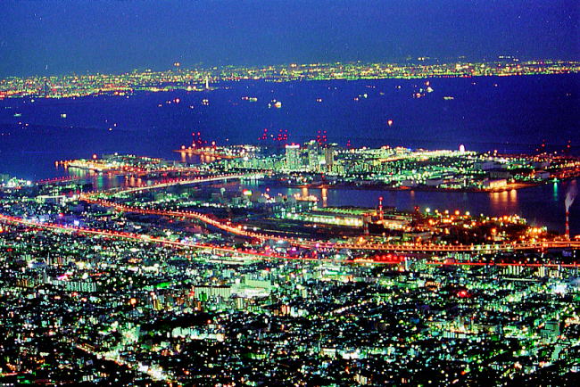 大阪湾夜景（’９３年　摩耶山より震災前）_b0230131_15593250.jpg