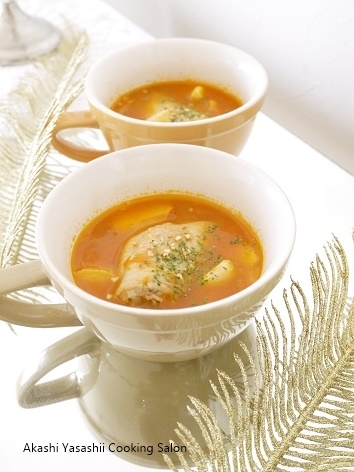 【掲載】朝時間.jp/今日のイチオシ朝ごはん・素揚げじゃがいもと鶏手羽のトマトスープ_f0361692_14294963.jpg