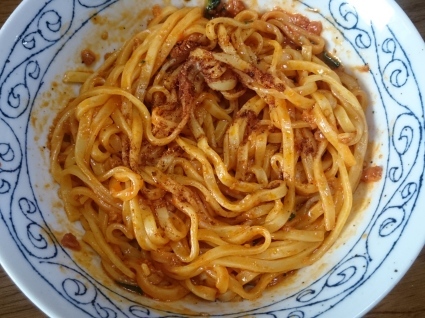 夜勤明けのビールVol.302 ベアービールダークウィート¥322+日清汁なし担々麺_b0042308_17483447.jpg