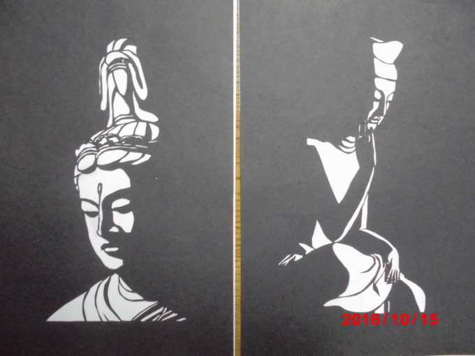 仏像切り絵 ワークショップ 押上にて : いつでも夢をもって