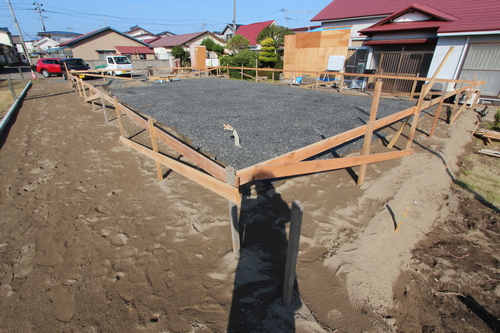 Q1住宅出戸本町：砕石地業_e0054299_17223984.jpg