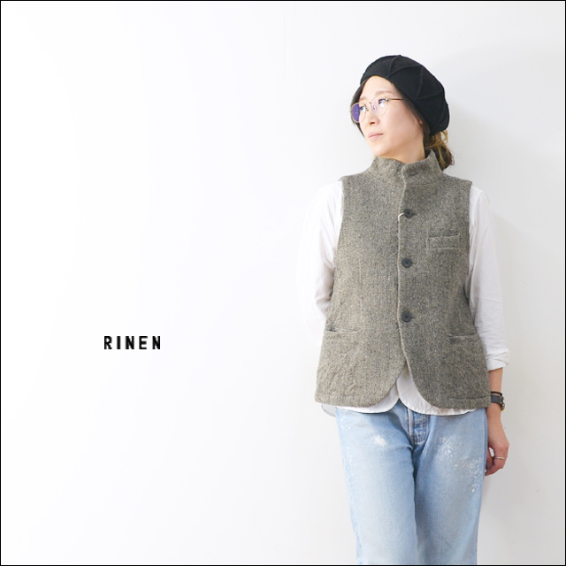 RINEN [リネン] 1/6ツイードヘリンボーンベスト [20715] LADY'S