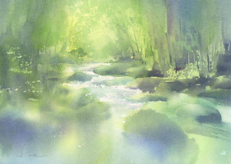 奥入瀬 水彩画_f0176370_17265161.jpg