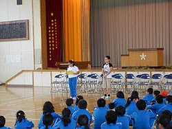 稲刈り体験(月光原小・西根小) _d0247484_1512491.jpg