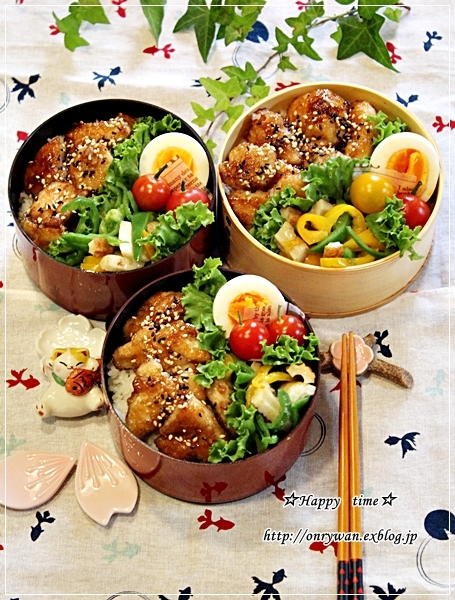 ごまゴマテリチキのっけ盛り弁当と金木犀~中華飯♪_f0348032_17542231.jpg