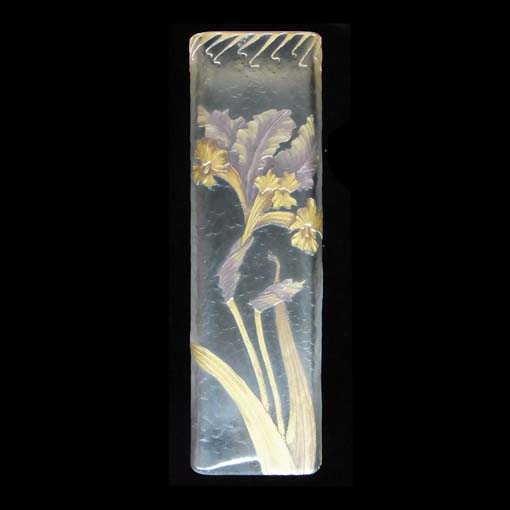 N.1041イリスの花 ジャポニズムの花瓶 ルグラ・モンジョワ〜サイン 
