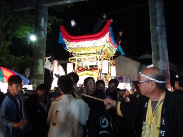 四国中央市三島神社秋祭り三島 統一夜太鼓運行no3…2016/10/23_f0231709_19553179.jpg