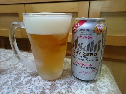 10/25夜勤明け アサヒドライゼロ+日清もちっと生パスタ 海老とほうれん草のトマトクリーム _b0042308_20031392.jpg