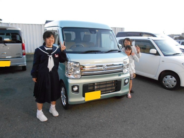 祝☆納車 新車 エブリイワゴン ご成約ありがとうございました(*´v`)ノ_c0213517_14505091.jpg