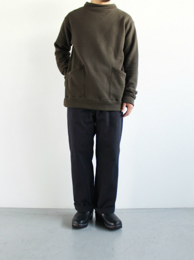 Honor gathering cotton vintage heavy sweat / dark khaki_b0139281_15465524.jpg