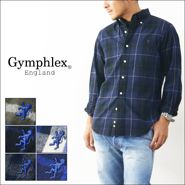 Gymphlex [ジムフレックス] 60/2ビエラ起毛 B.D チェックシャツ [J-0643VHC] MEN\'S_f0051306_11594803.jpg
