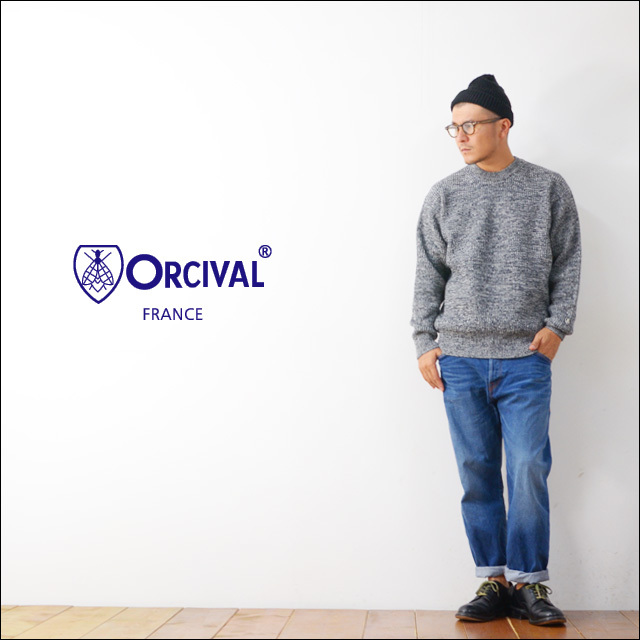 ORCIVAL[オーチバル・オーシバル] 畦編みワイドクルーネックプルオーバー [RC-4244] MEN\'S_f0051306_12025664.jpg