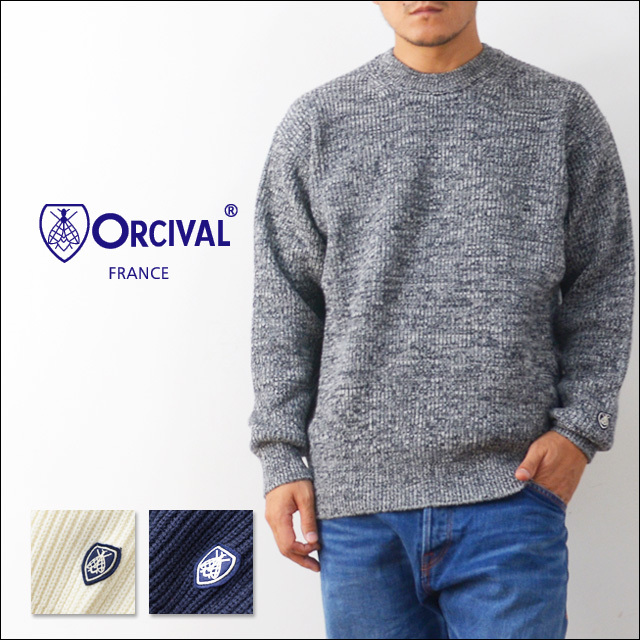 ORCIVAL[オーチバル・オーシバル] 畦編みワイドクルーネックプルオーバー [RC-4244] MEN\'S_f0051306_12025699.jpg