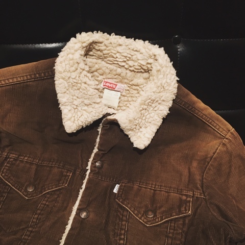 1970s \" Levi\'s \" 70505 -BROWN corduroy × BOA - CL TRUCKER JACKET ._d0172088_19435913.jpg