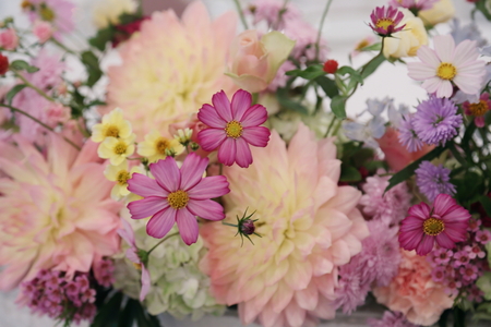 秋の装花　ホテルニューオータニ様へ　コスモスの花畑のように_a0042928_11391748.jpg