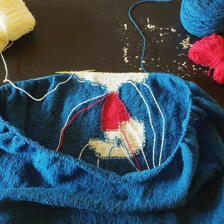 Intarsia In The Round Cocoon Hand Knit Works