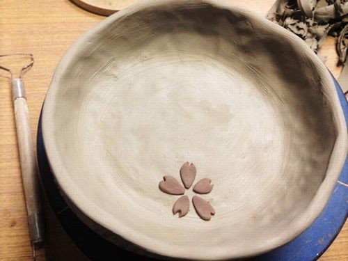 桜模様のお皿づくり_f0378626_22002648.jpg