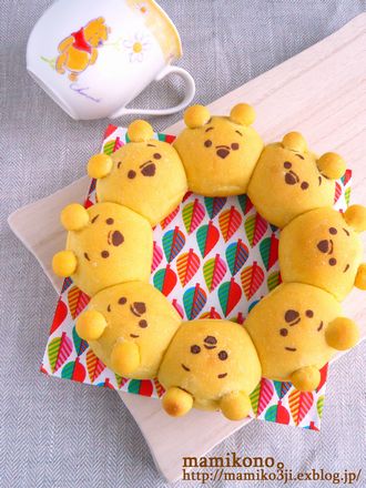 プーさんのちぎりパン Mamikono ハレの日のお菓子 プーさんのちぎりパン Mamikono ハレの日のお菓子